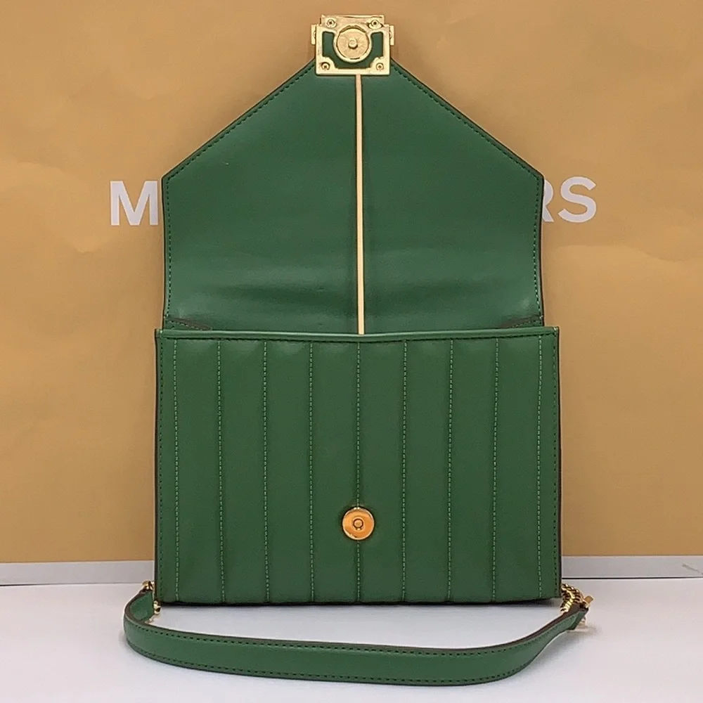 MICHAEL KORS MEDIUM FLAP CHAIN
SHOULDER CROSSBODY BAG FERN
GREEN COLOR - Picture 8 of 16